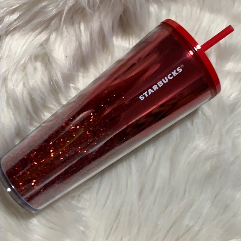 Red Glitter Starbucks Tunbler